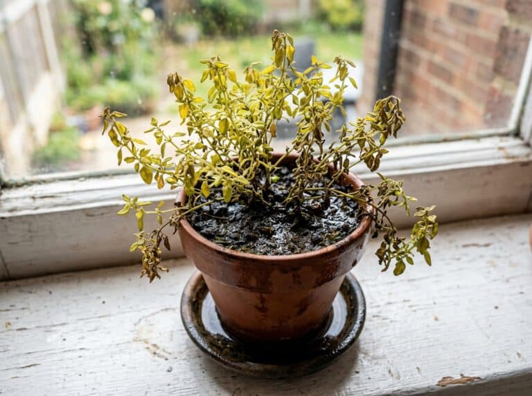 overwatering signs herbs