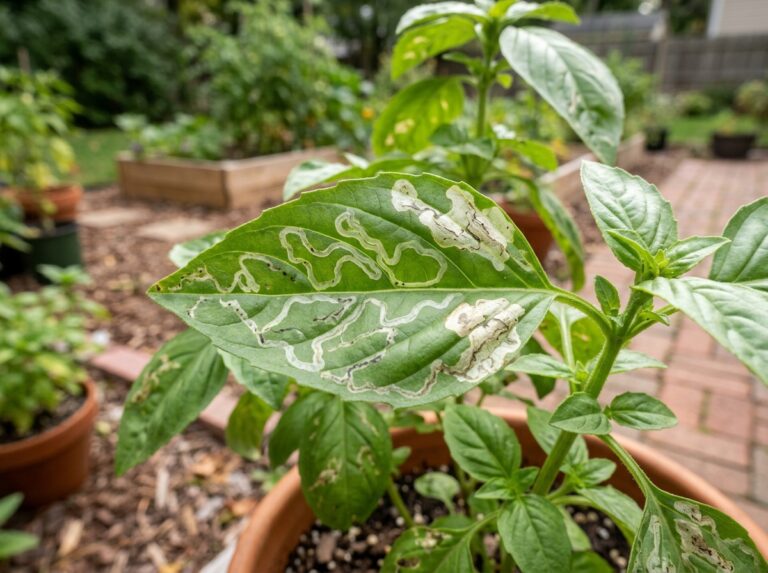 basil leaf miner control
