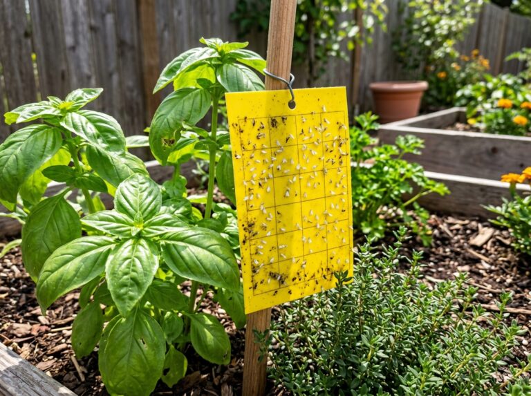 basil whitefly yellow traps