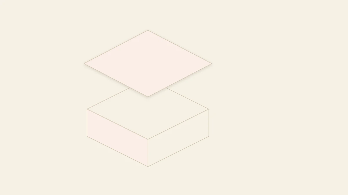 Square origami box with a lid, folded from patterned paper, seen from above