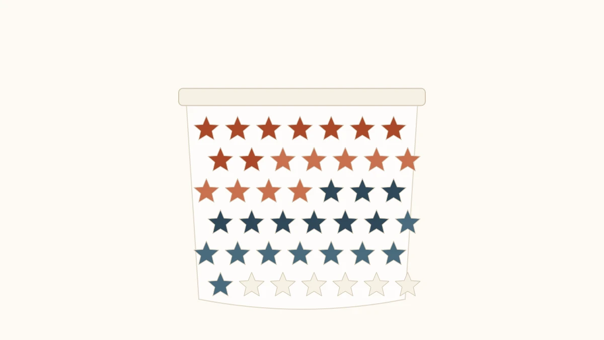 Glass jar filled with colorful paper lucky stars